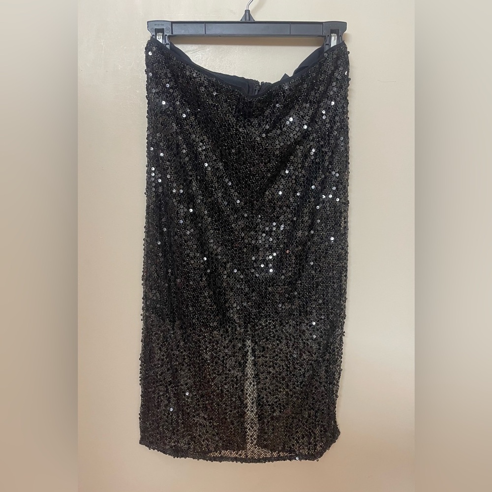 NWT J Crew Collection sequin skirt size 2 black - Picture 3 of 4